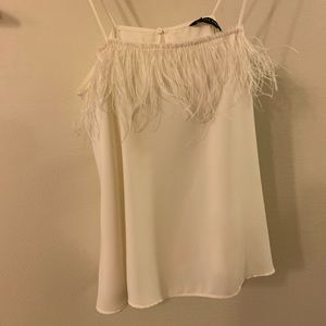 Classy Zara vest with Feather on top